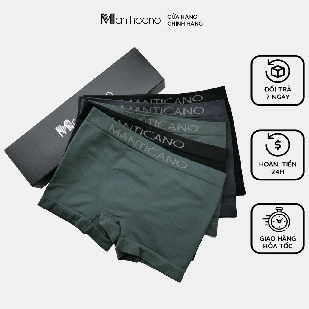 Quần lót nam boxer Manticano vải Modal - sợi Sồi bảo vệ sức khoẻ sinh sản nam giới