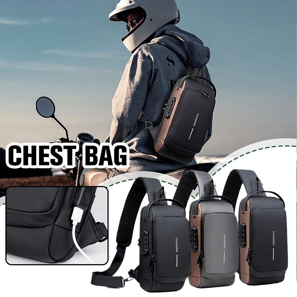 DIACHAVN Balo Đeo Chéo Nam Chống Trộm Có Cổng Sạc USB