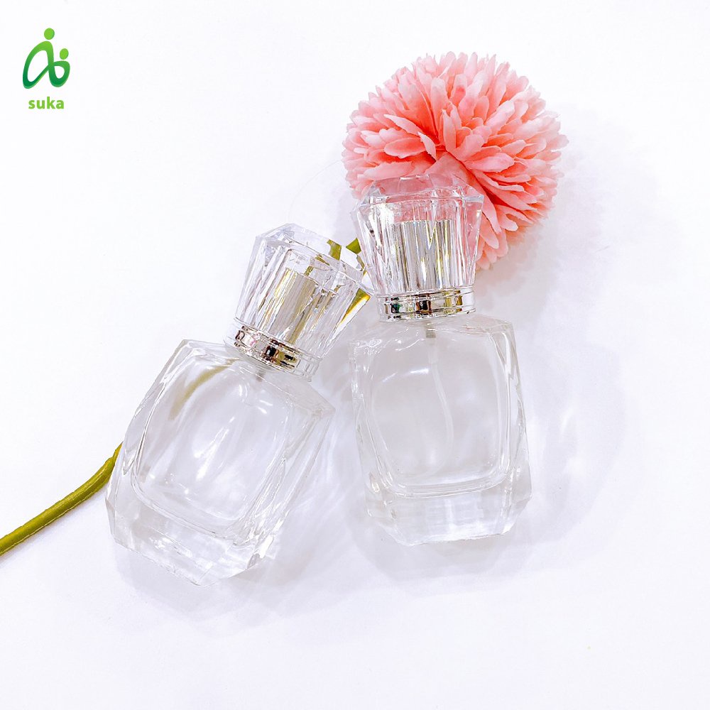 Dụng cụ chiết nước hoa-Bình xịt chiết nước hoa thủy tinh 30ml (nắp kim cương) SK