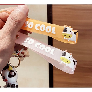 Móc Khóa Hình Bò Sữa Dễ Thương