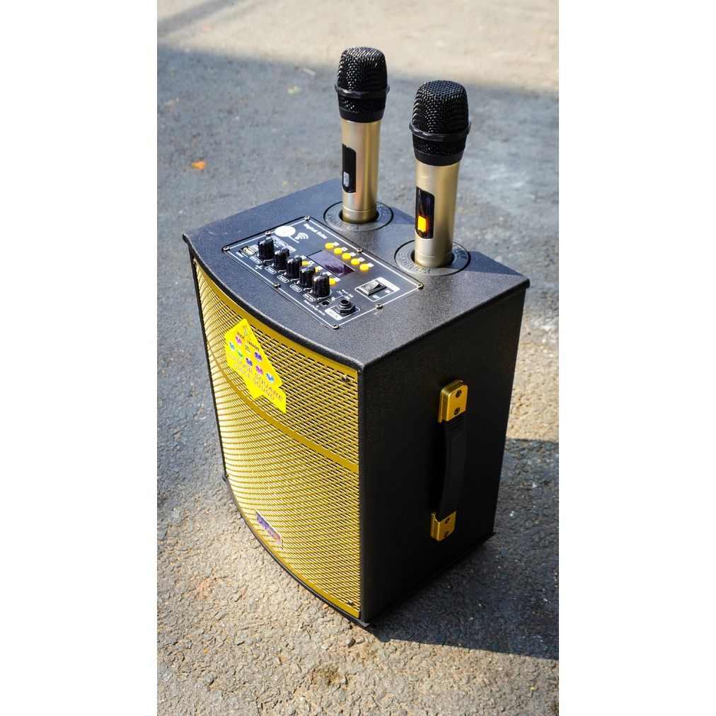 Loa xách tay MTMax K03 - Loa kéo di động bass 2 tấc - Công suất lên đến 250W - Tặng kèm 2 micro không dây bảo hành 12th