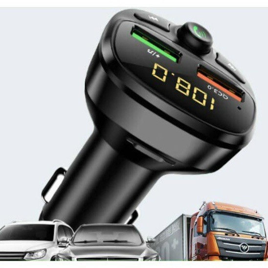 Tẩu Nghe Nhạc Bluetooth Kiêm Sạc Nhanh Hyundai HY-87 Sạc Pin, Nghe Điện Thoại Rãnh Tay