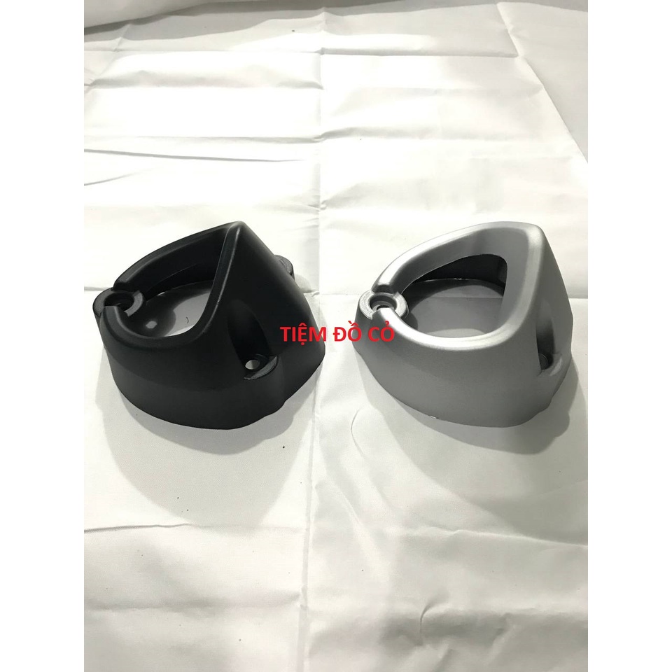 BỘ ỐP PÔ VÀ CHỤP ĐÍT PÔ EXCITER 150 như zin full ĐEN- ĐEN BẠC