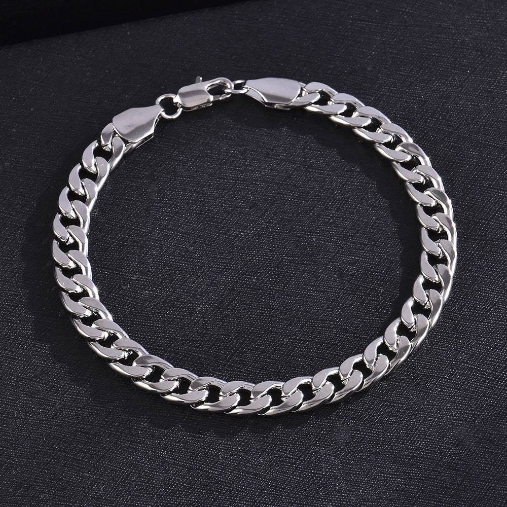 Set 2 Vòng Tay Mạ Bạc Thời Trang Cho Nam