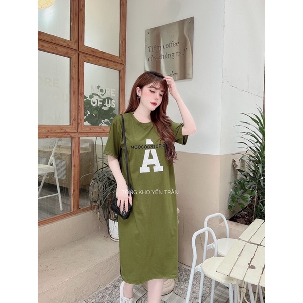 Váy Suông In Chữ A Dáng Dài From Rộng Tới 75kg