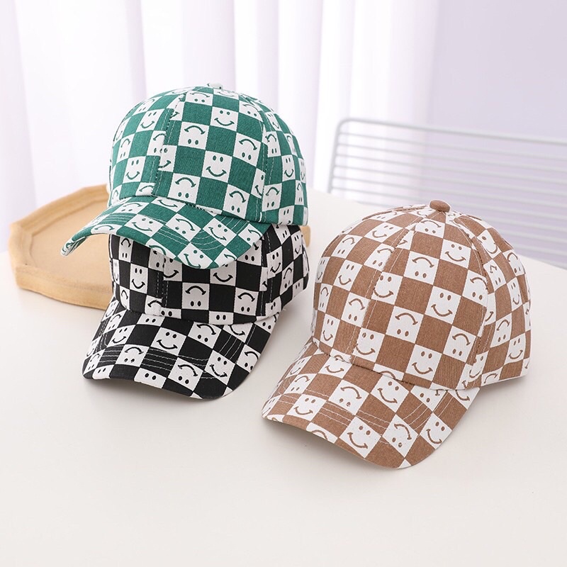 Mũ nón lưỡi trai mặt cười cho bé hot hit từ 2-7 tuổi