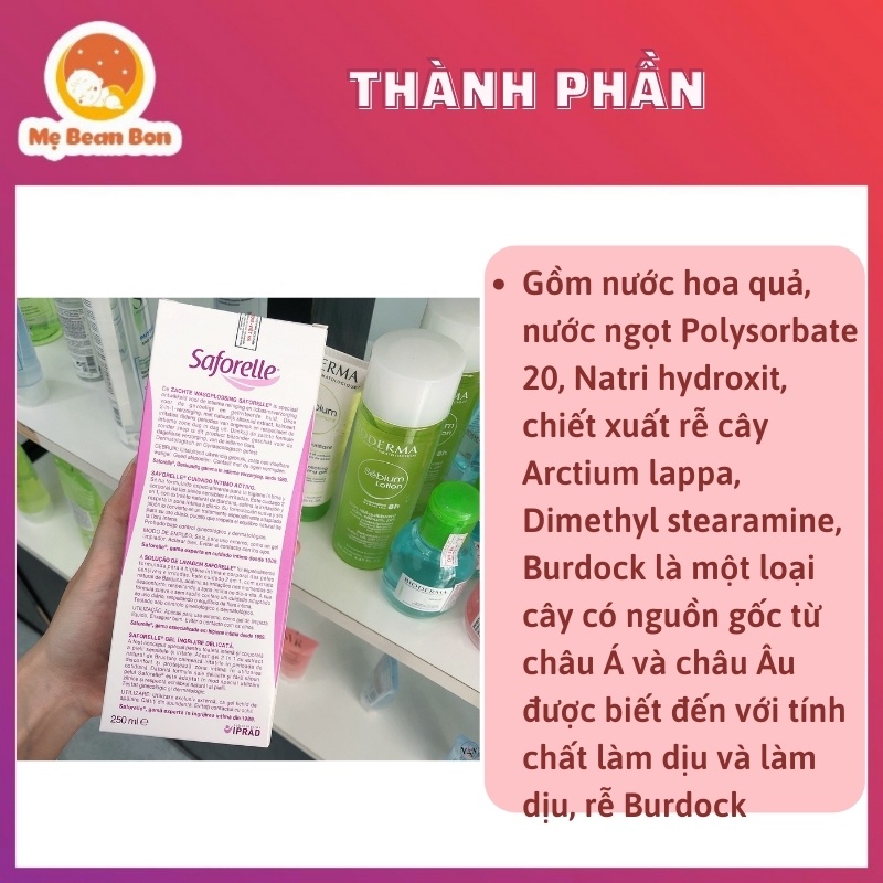 Dung dịch vệ sinh phụ nữ Saforelle Soin Lavant Doux (250ml), Pháp