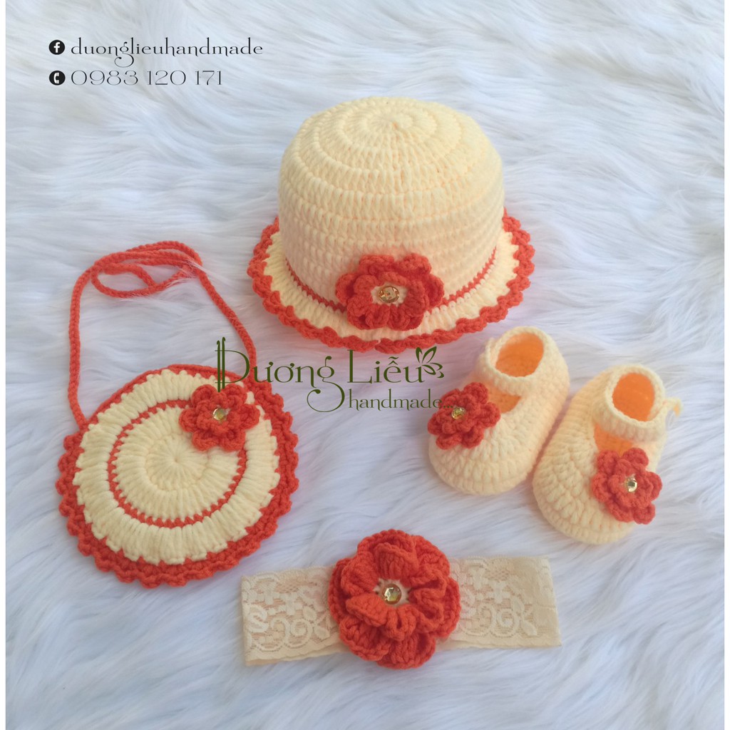 SÉT NÓN, GIÀY, TÚI ĐỰNG TIỀN VÀ NƠ CHO BÉ