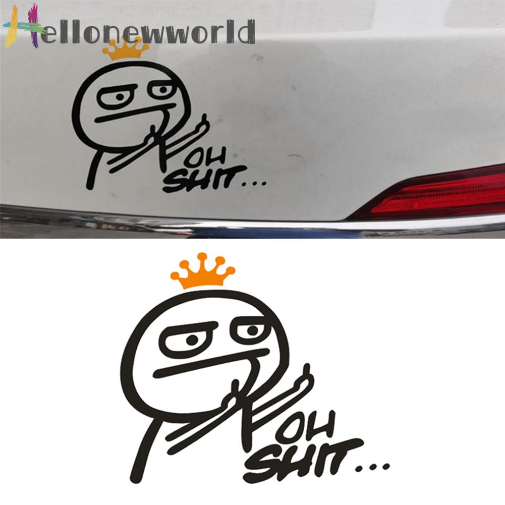 Sticker Phản Quang Dán Kính Chắn Gió Sau Xe Hơi X-039 Vui Nhộn
