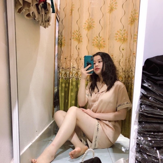 Bộ lụa viền cộc chữ kí ( lụa satin )