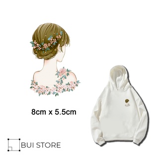 Sticker ủi nhiệt dán trang trí quần áo hình CÚ GIRL CUTE MINI