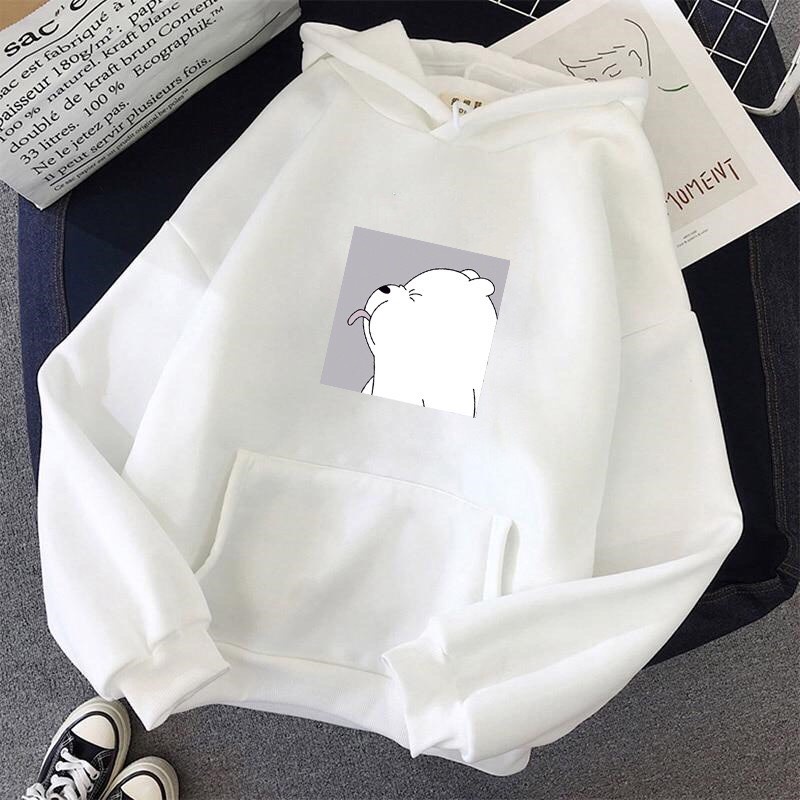 Áo Hoodie From Rộng Unisex Hoạt Hình Gấu Má Phính Lêu Lêu Cute , Vải Nỉ Mềm Mại Phong Cách HOT TREND BB HOODIE