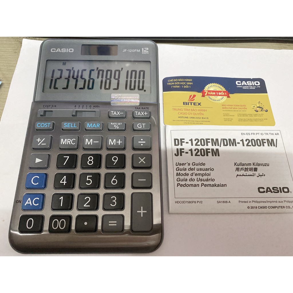 Máy tính Tiền Casio JF-120FM Chính Hãng