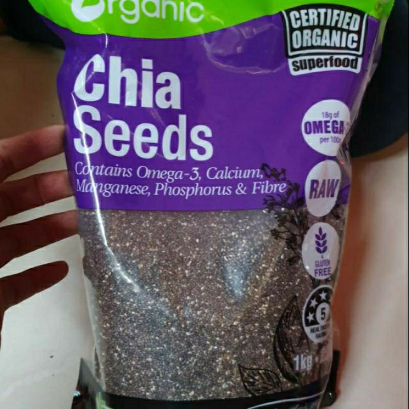 Hạt Chia Úc Organic Chia Seeds Gói 1kg