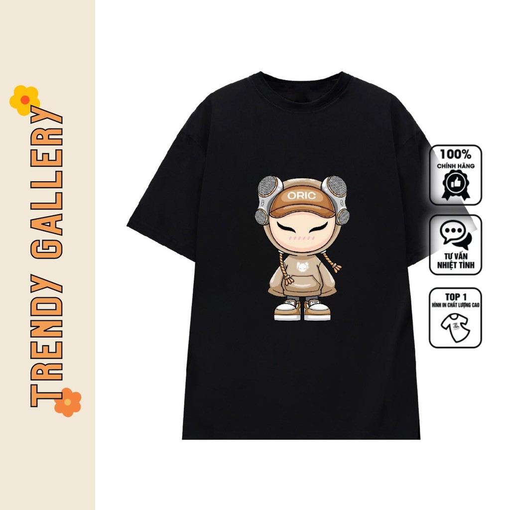 Áo Phông Nữ Đôi Tay Lỡ Form Rộng In Hình Oric Trendy Gallery, Áo Phông Nam Nữ Unisex Basic Tee Tv5021
