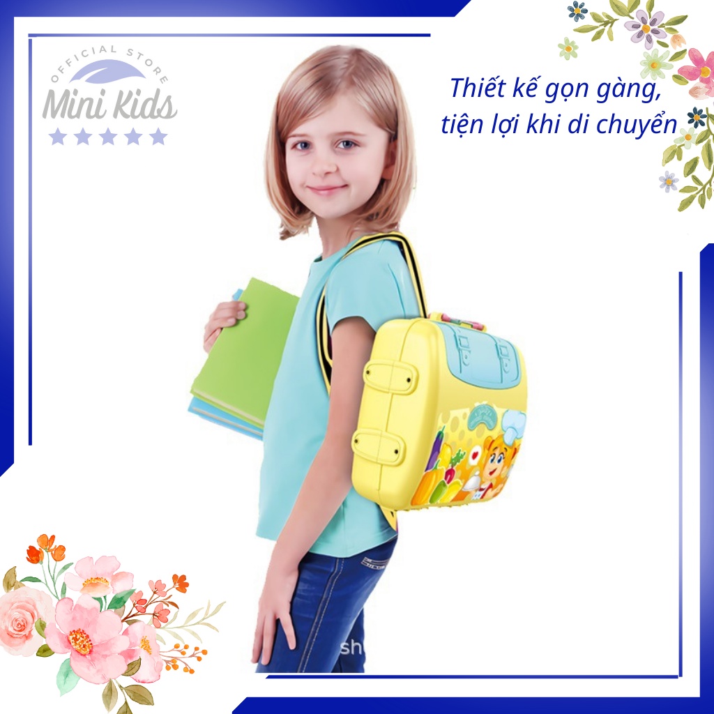 Đồ chơi giáo dục balo, vali phát triển kỹ năng cho bé trai bé gái: nấu ăn, nhà bếp, trang điểm, bác sĩ,kỹ sư - MiniKids