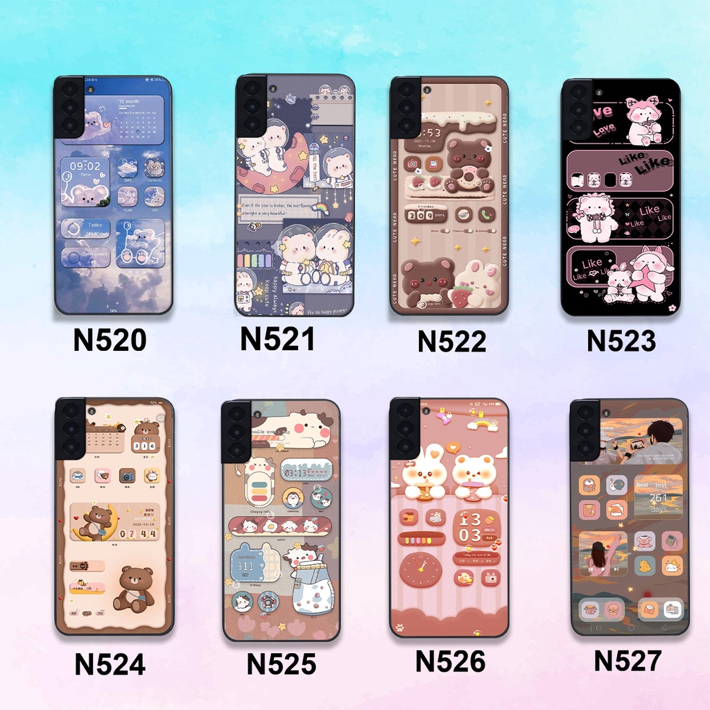 Ốp Samsung S21 / S21 FE / S21 Plus / S21+ bộ hình gấu , thỏ hồng cute dễ thương giá rẻ siêu bền