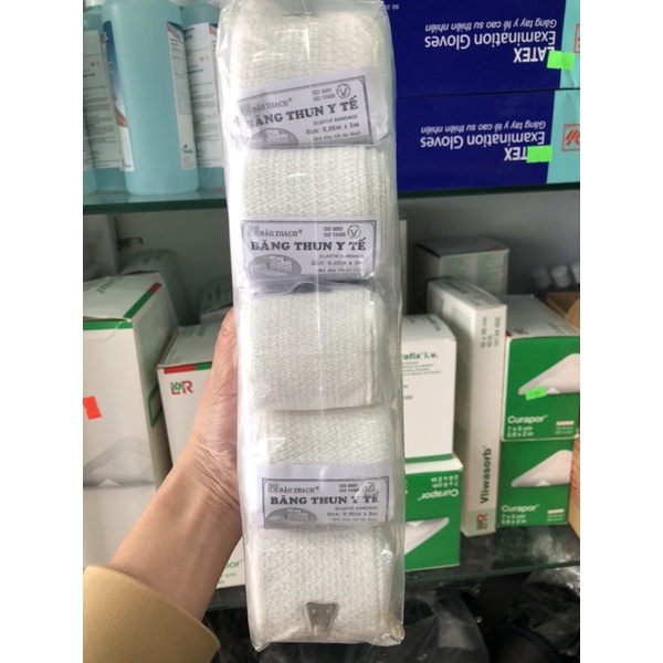 Cuộn Băng Gạc Co Giãn,băng chun,Băng thun vải y tế co giãn  Bảo Thạch