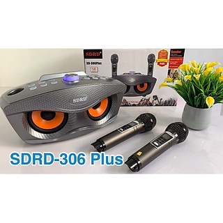 Loa karaoke bluetooth sdrd sd306 plus bản mới nhất - tặng kèm 2 micro karaoke không dây