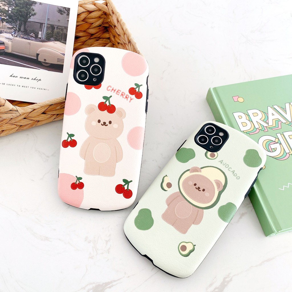 Ốp lưng iphone Fruit Bear IMD viền cong dày dặn 6/6plus/6s/6splus/7/7plus/8/8plus/x/xr/xs/11/12/13/pro/max/plus/promax | BigBuy360 - bigbuy360.vn
