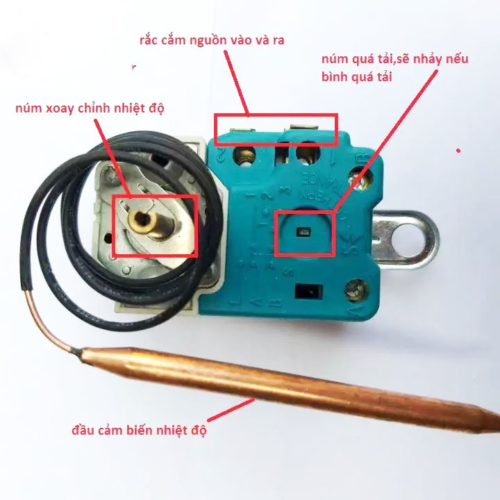 Rơ Le Nhiệt Độ Bình Nước Nóng Picenza / Rơ le Pi xanh (Màu Xanh)
