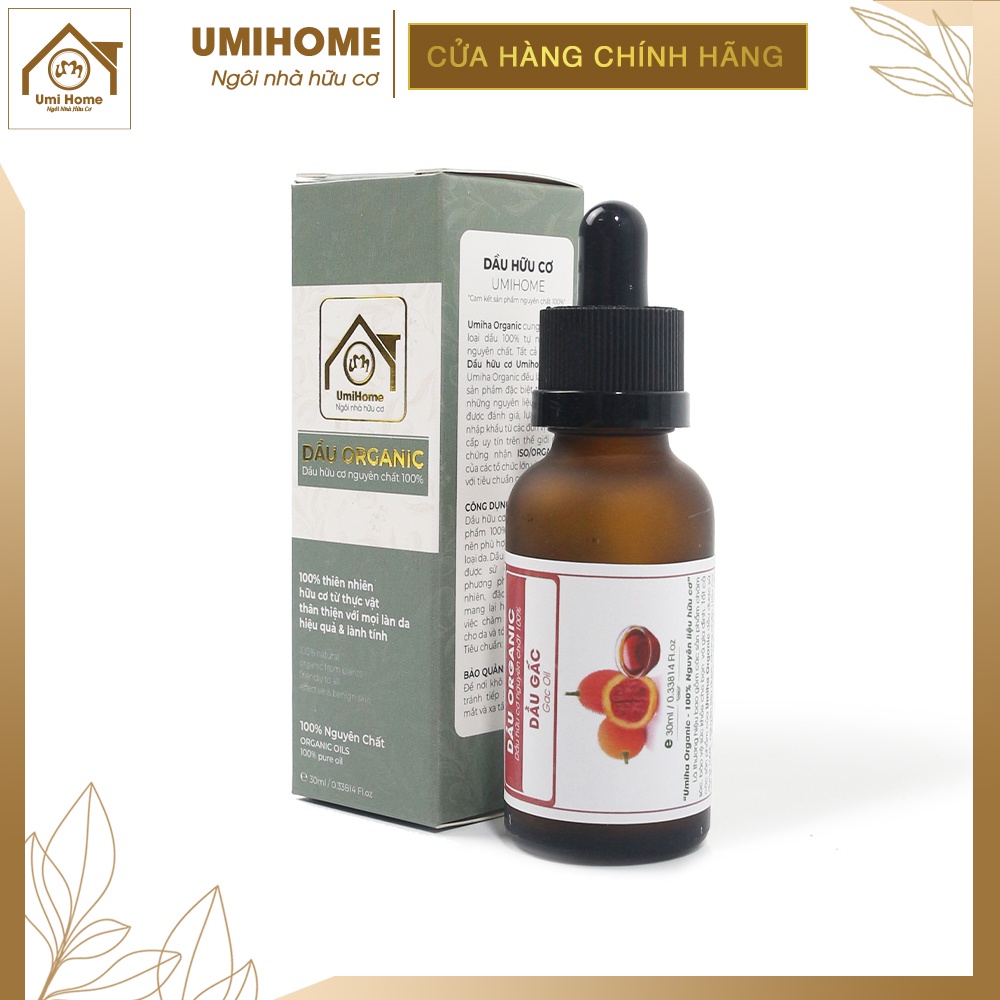 Dầu Gấc hữu cơ UMIHOME nguyên chất | Gac Fruit Oil 100% Organic 30ml