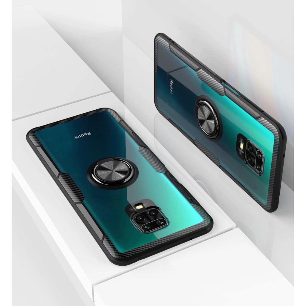 Ốp lưng Redmi Note 9s / Note 9 Pro giá đỡ Iring lưng trong viền màu cao cấp chất đẹp