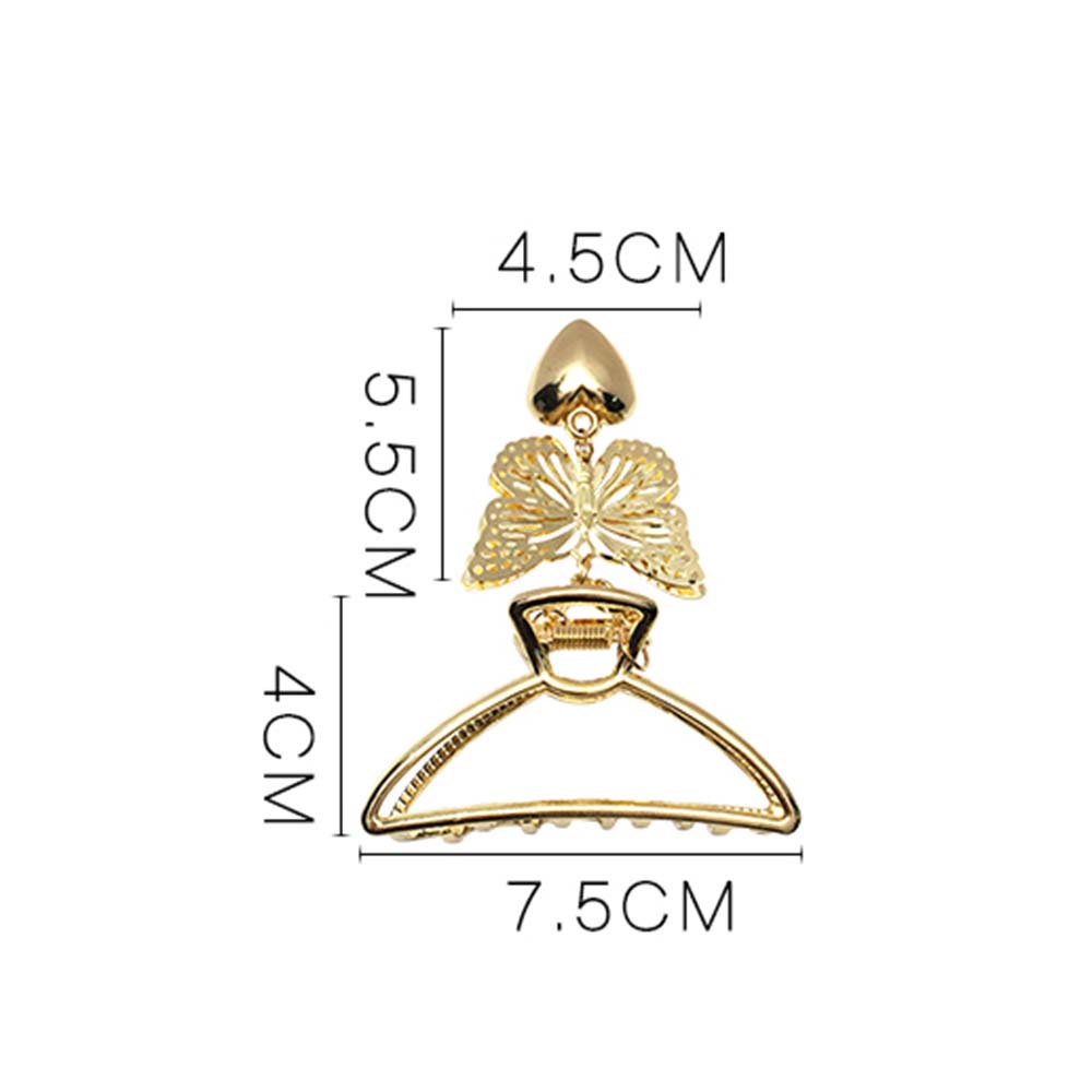 Kẹp tóc hình bướm trái tim phong cách Hàn Quốc cổ điển cho nữ