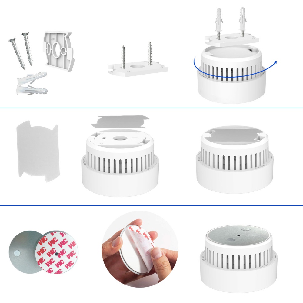 Tuya WiFi Báo động khói Phòng cháy chữa cháy Đầu báo khói Nhà hàng kết hợp Báo cháy Hệ thống an ninh gia đình Lực lượng cứu hỏa ito