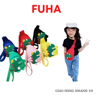 Túi đeo chéo trẻ em FUHA, balo mini khủng long phong cách Hàn Quốc thời trang
