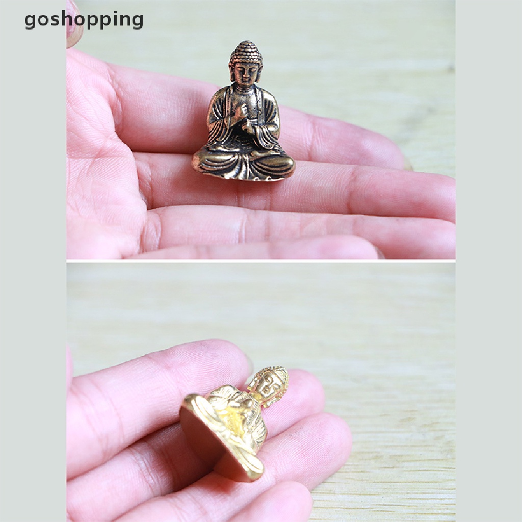[Happyshopping] Tượng Phật shakyamuni Mini Bằng Đồng Nguyên Chất Trang Trí Nhà Cửa [go]