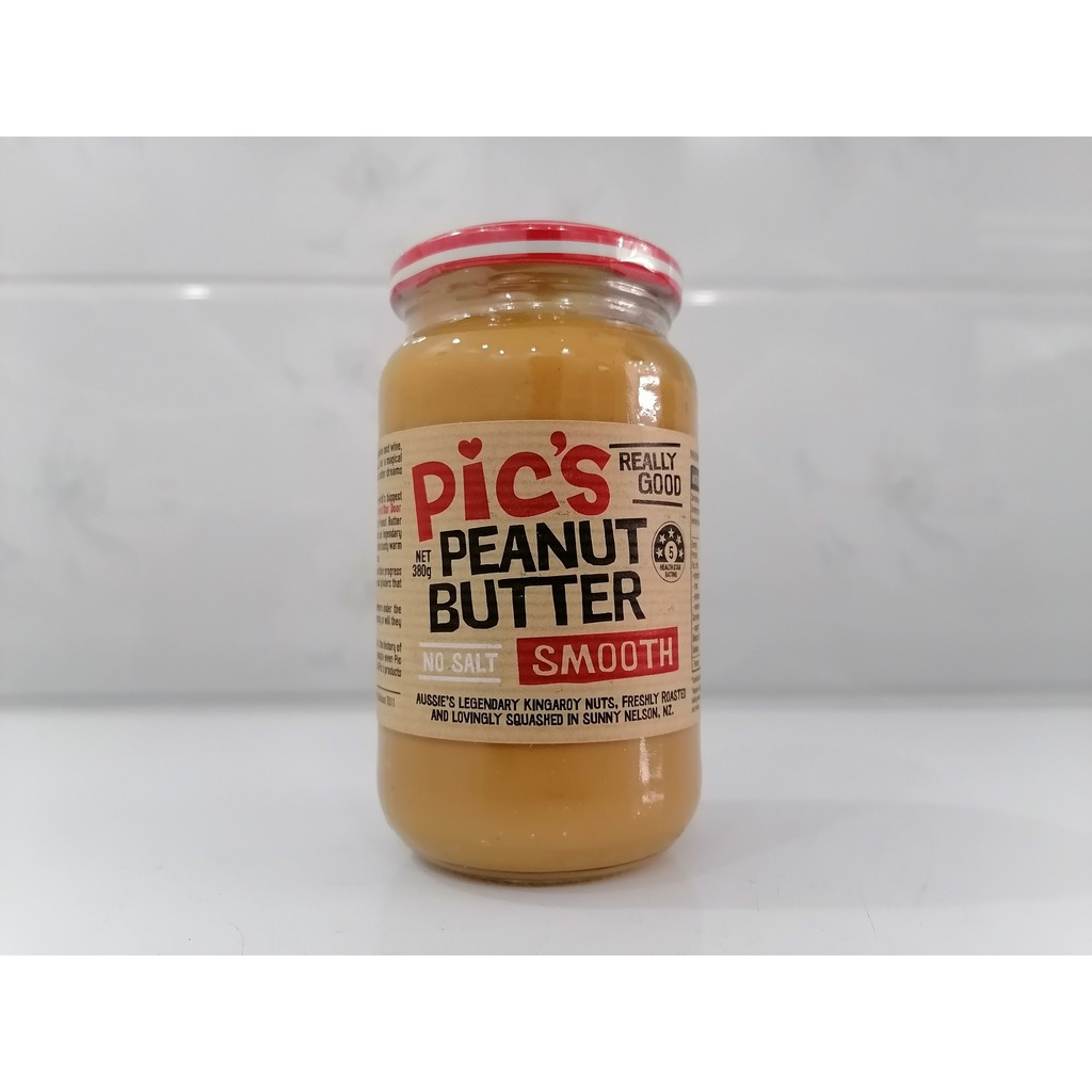 Lọ 380g NẮP ĐỎ Bơ đậu phộng lạt MỊN New Zealand PIC S No salt Peanut thumbnail