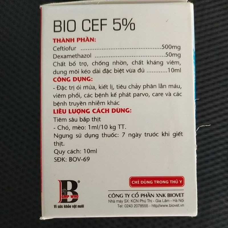 1 CẶP KHÁNG SINH CHÓ MÈO CAO CẤP 10ml