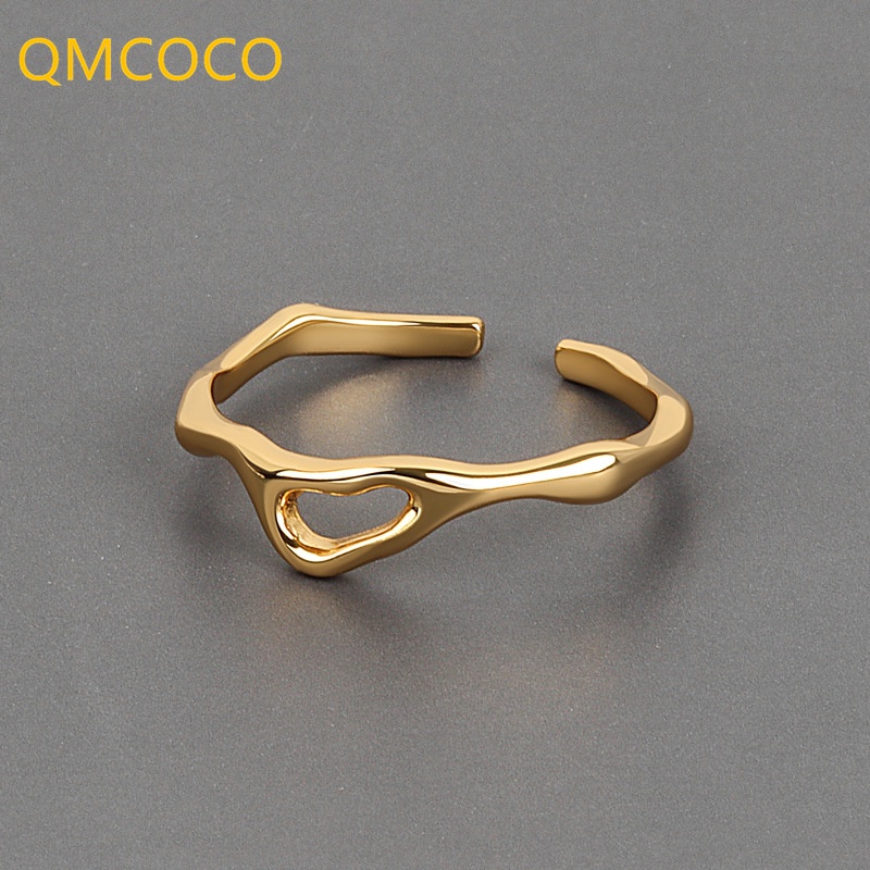 Nhẫn QMCOCO Nhật Hàn Thiết Kế Đơn Giản Thời Trang Cá Tính Có Thể Điều Chỉnh Cho Nữ