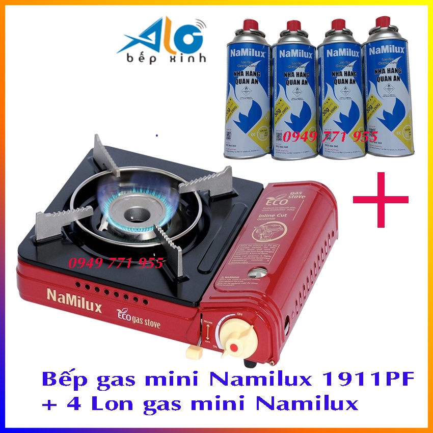 Bếp gas mini Namilux PL1911PF / PL-1911PF / Bếp ga min  -  KÈM LON GAS -  Chống cháy nổ - BH 6 Tháng - Alo Bếp XInh