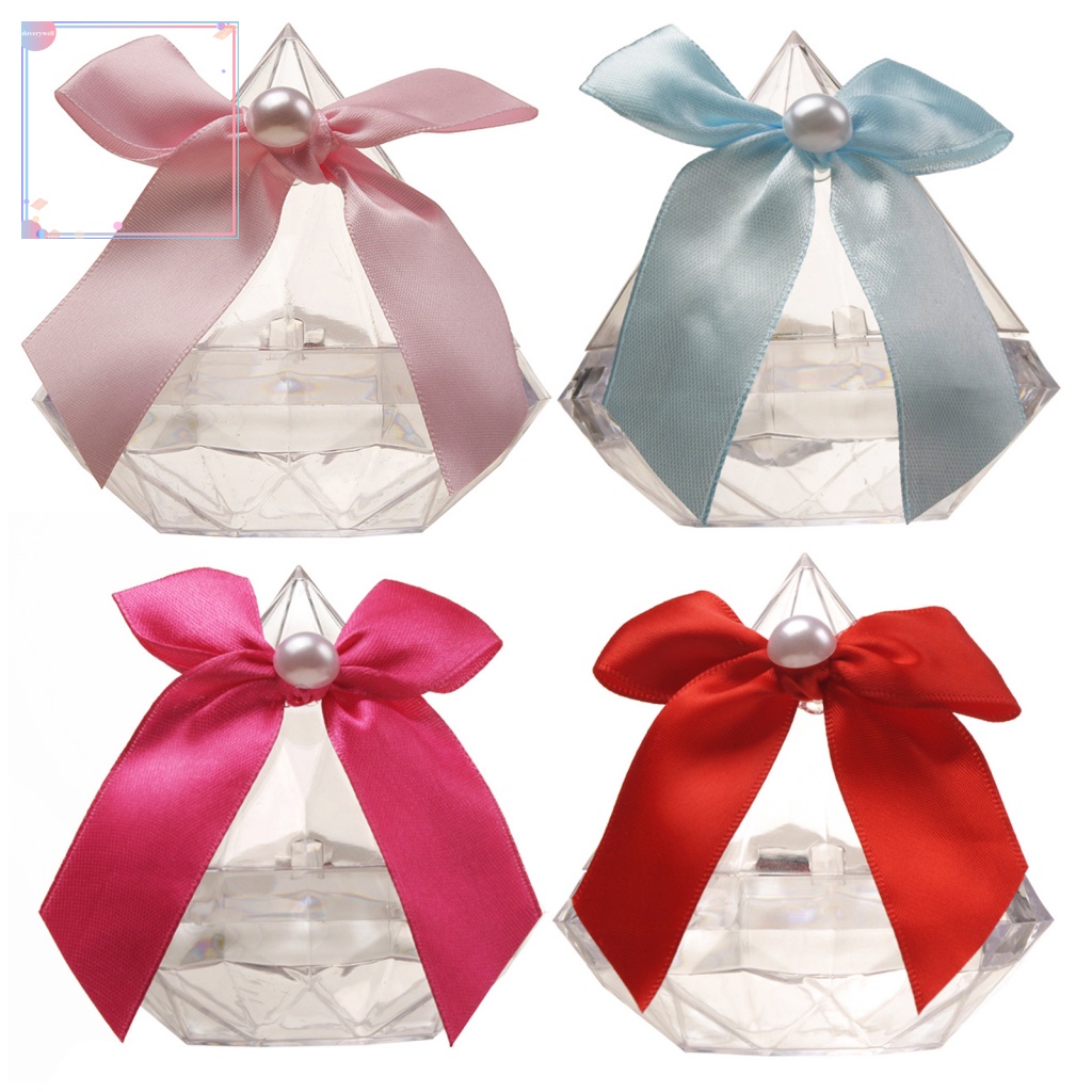 Hộp Đựng Kẹo Hình Viên Kim Cương Độc Đáo Trang Trí Tiệc Cưới DIY