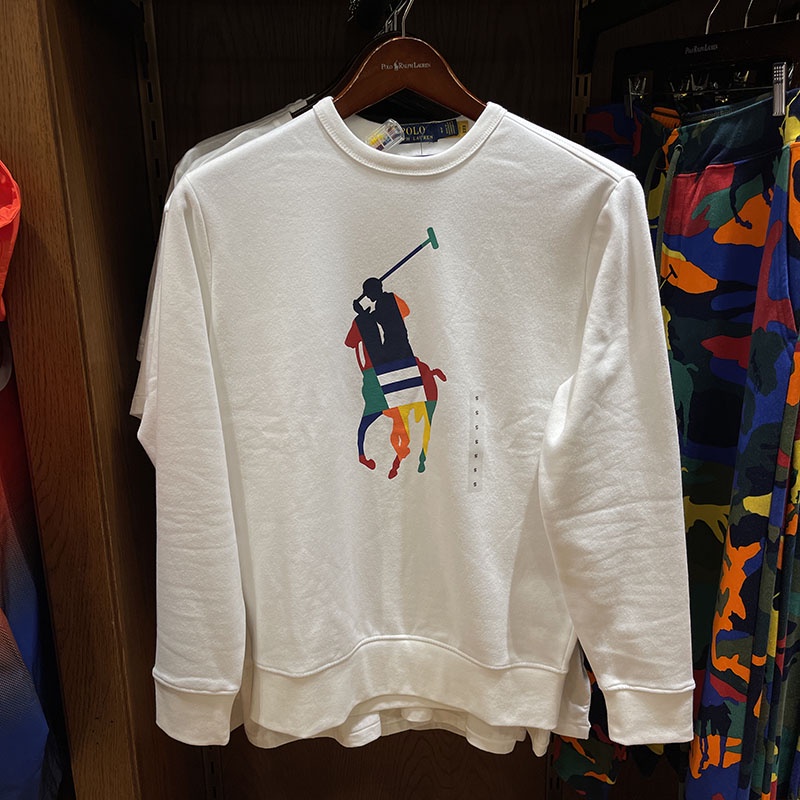 Áo Thun Cotton Màu Trơn In Logo Ralph Lauren Thời Trang Cho Nam