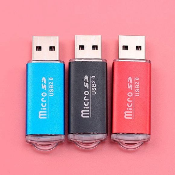 Đầu lọc thẻ nhớ USB 2.0 Vỏ Nhôm bền bỉ GIAO MÀU NGẪU NHIÊN