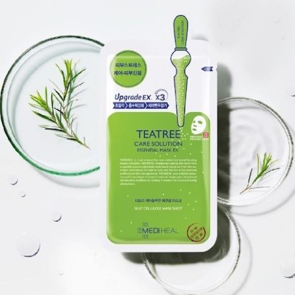 Mặt Nạ Mediheal Tràm Trà Giảm Mụn Kiềm Dầu Mediheal Teatree Care Solution Essential Mask EX 24ml