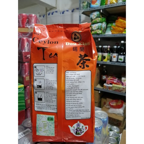 Trà Đen Ceylon Dou Xian Gói 500G * 10 gói
