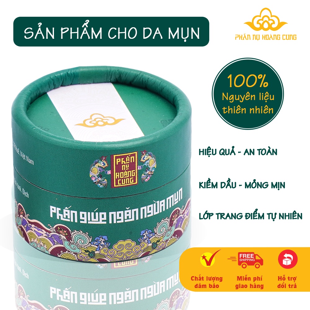 Bộ sản phẩm giảm mụn Nâng cao giúp thông thoáng lỗ chân lông giảm mụn, thâm mịn da Phấn Nụ Hoàng Cung