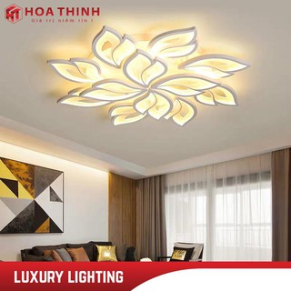 Đèn led mâm, đèn ốp trần mâm Hồ Ly 12 cánh, 3 chế độ ánh sáng, trang trí phòng ngủ, phòng khách