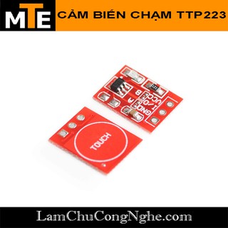 Module cảm biến chạm TTP223 đỏ - Touch sensor cảm ứng điện dung