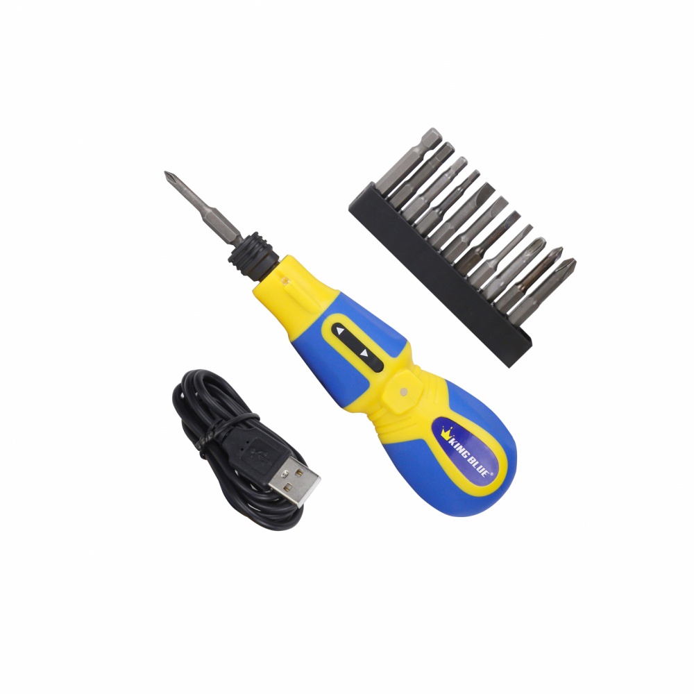 [CHÍNH HÃNG]  Tuốc Nơ Vít Điện Tử King Blue KV9-11AT, Bộ tô vít điện tử mini cầm tay đa năng