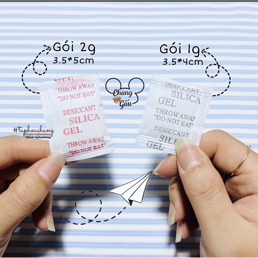 300 gói Hút ẩm đa năng an toàn Silacagel  - hút ẩm sách quần áo, giày dép, thực phẩm