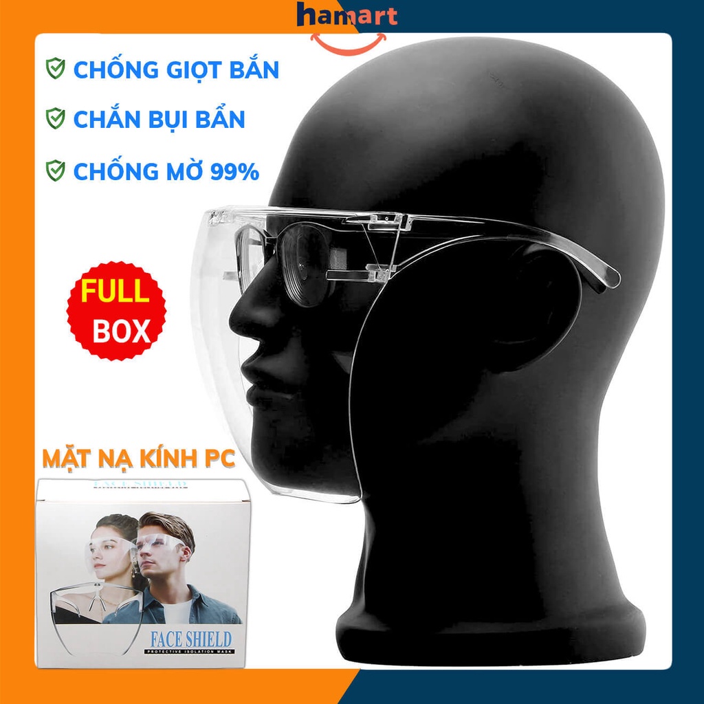 Kính Đi Đường Chống Bụi Mặt Nạ Chắn Giọt Bắn Bảo Hộ Y Tế Nhựa PC Trong Suốt Chất Lượng Cao