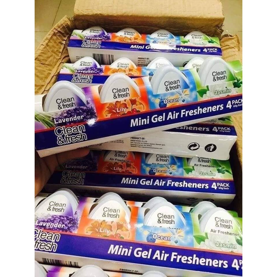 Set 4 cục sáp thơm phòng khử mùi 240g Mini Gel Air Fresheners