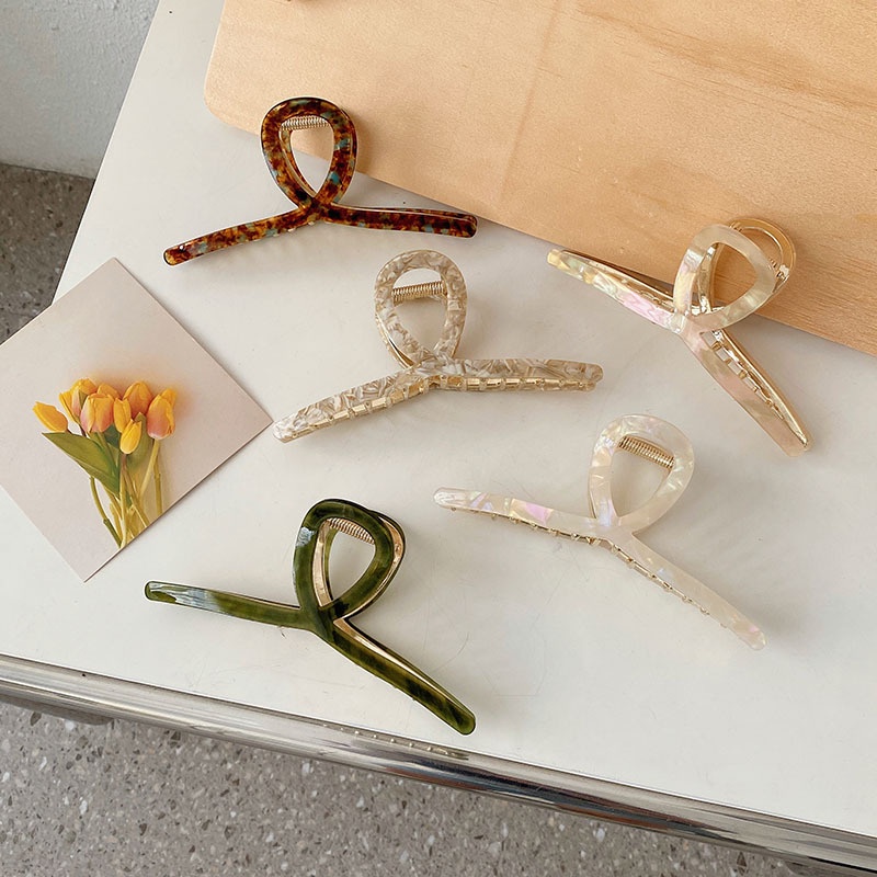 Kẹp Tóc Bằng Kim Loại Kích Thước 13cm Plus Phong Cách Hàn Quốc Cho Nữ