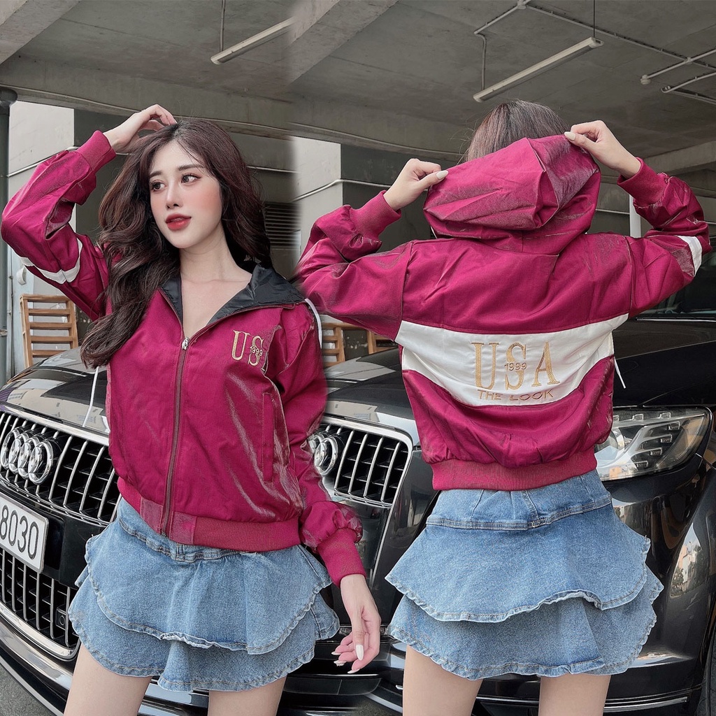Áo Khoác Thời Trang Dành Cho Phái Nữ Phom Chuẩn QC Mẫu Có Nón Tiện Lợi  Đi Nắng Chống Tia UV Cực Tốt Hàng Thêu Đẹp