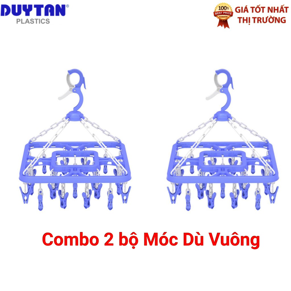 Móc phơi quần áo 24 kẹp Combo 2 bộ